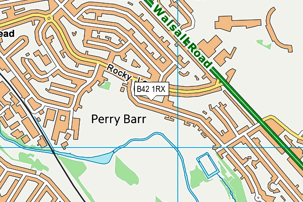 B42 1RX map - OS VectorMap District (Ordnance Survey)