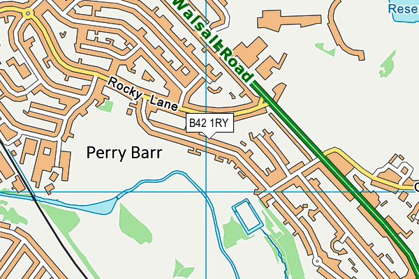 B42 1RY map - OS VectorMap District (Ordnance Survey)