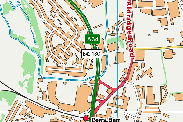 B42 1SG map - OS VectorMap District (Ordnance Survey)