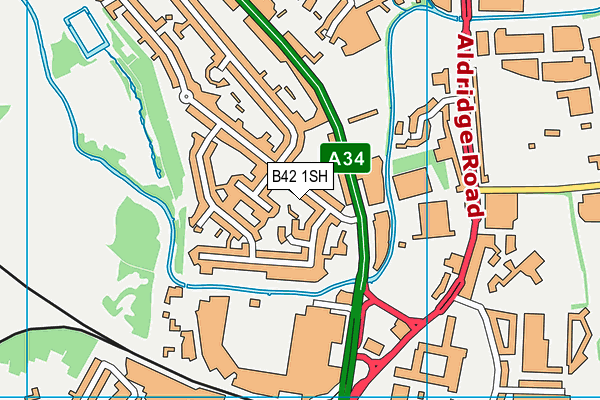 B42 1SH map - OS VectorMap District (Ordnance Survey)