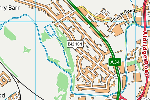 B42 1SN map - OS VectorMap District (Ordnance Survey)