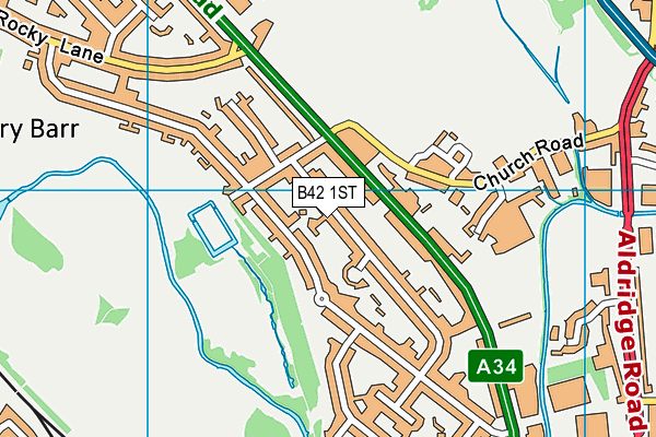 B42 1ST map - OS VectorMap District (Ordnance Survey)