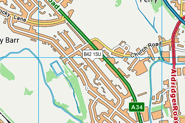 B42 1SU map - OS VectorMap District (Ordnance Survey)