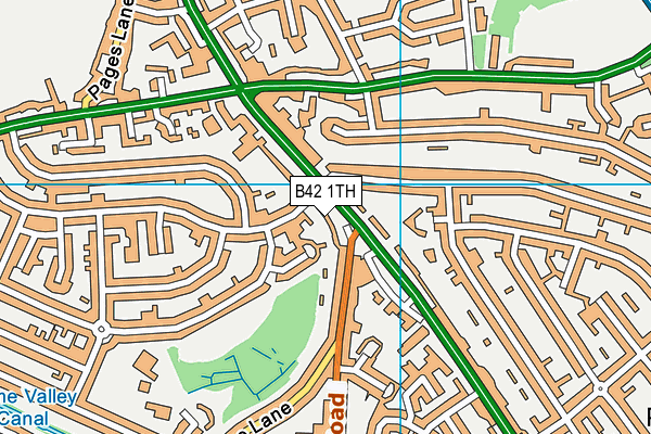 B42 1TH map - OS VectorMap District (Ordnance Survey)