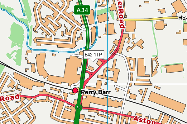 B42 1TP map - OS VectorMap District (Ordnance Survey)