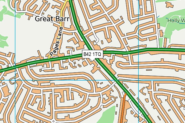 B42 1TQ map - OS VectorMap District (Ordnance Survey)