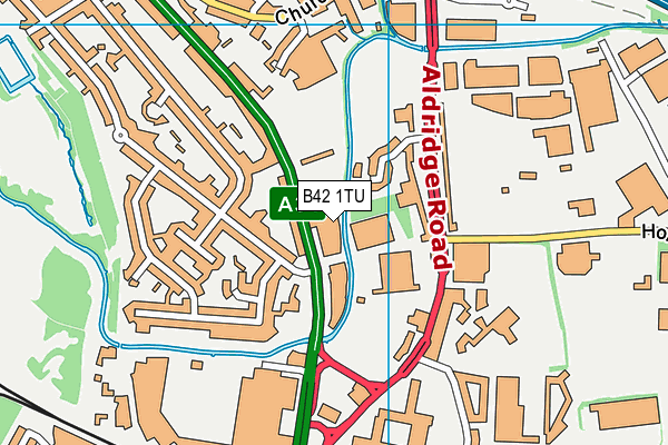 B42 1TU map - OS VectorMap District (Ordnance Survey)