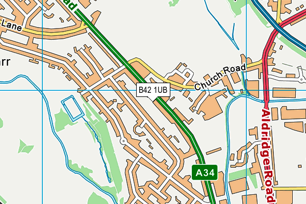 B42 1UB map - OS VectorMap District (Ordnance Survey)