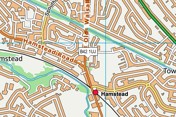 B42 1UJ map - OS VectorMap District (Ordnance Survey)