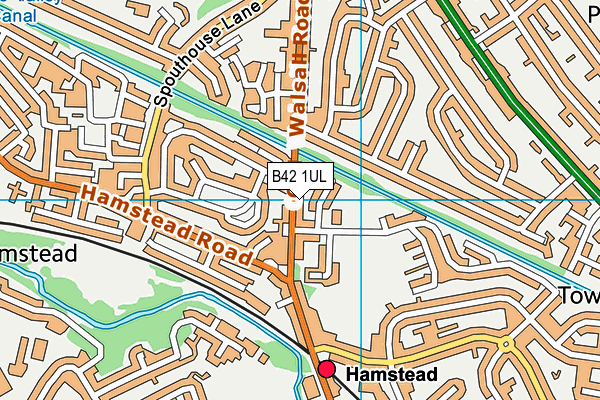 B42 1UL map - OS VectorMap District (Ordnance Survey)