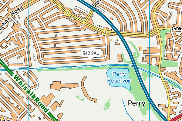 B42 2AU map - OS VectorMap District (Ordnance Survey)