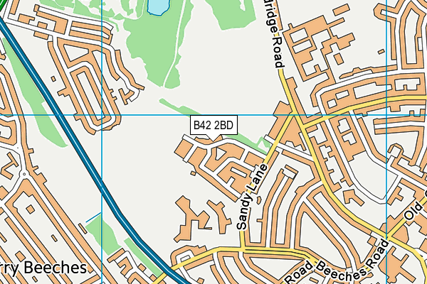 B42 2BD map - OS VectorMap District (Ordnance Survey)