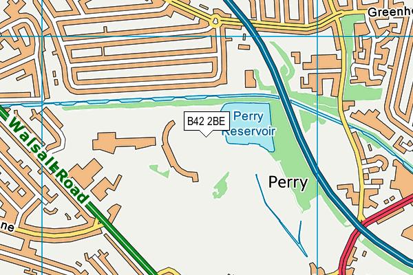 B42 2BE map - OS VectorMap District (Ordnance Survey)