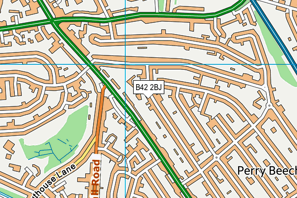 B42 2BJ map - OS VectorMap District (Ordnance Survey)