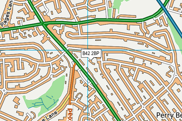 B42 2BP map - OS VectorMap District (Ordnance Survey)
