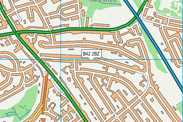 B42 2BZ map - OS VectorMap District (Ordnance Survey)