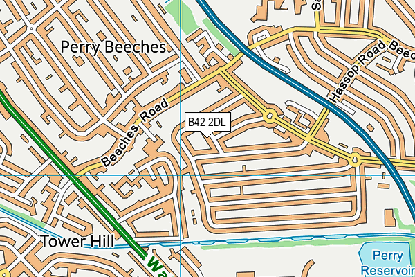 B42 2DL map - OS VectorMap District (Ordnance Survey)