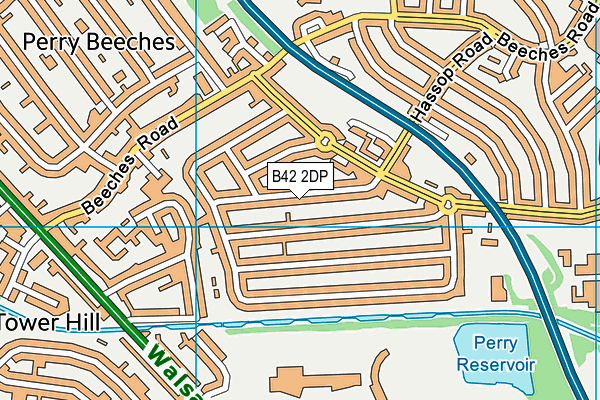 B42 2DP map - OS VectorMap District (Ordnance Survey)