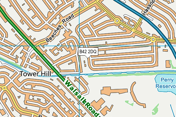 B42 2DQ map - OS VectorMap District (Ordnance Survey)