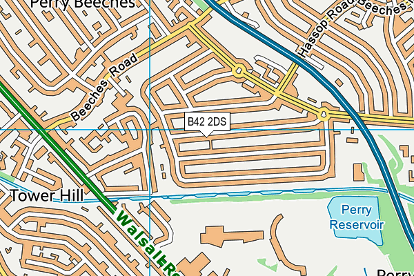 B42 2DS map - OS VectorMap District (Ordnance Survey)