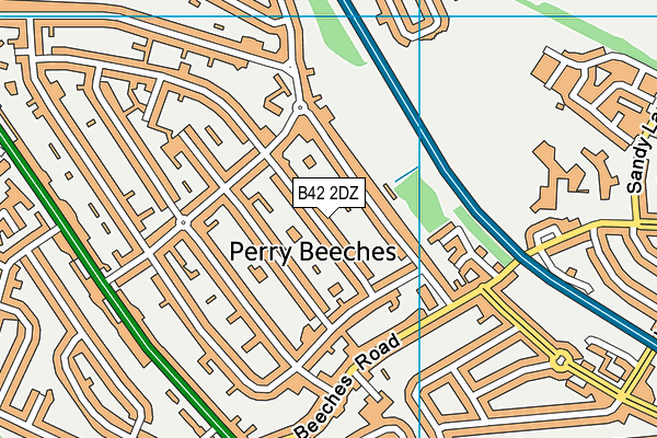 B42 2DZ map - OS VectorMap District (Ordnance Survey)