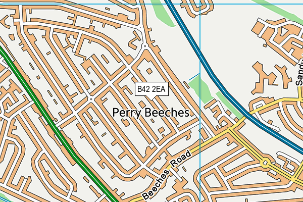 B42 2EA map - OS VectorMap District (Ordnance Survey)