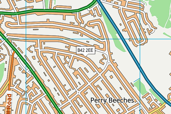 B42 2EE map - OS VectorMap District (Ordnance Survey)