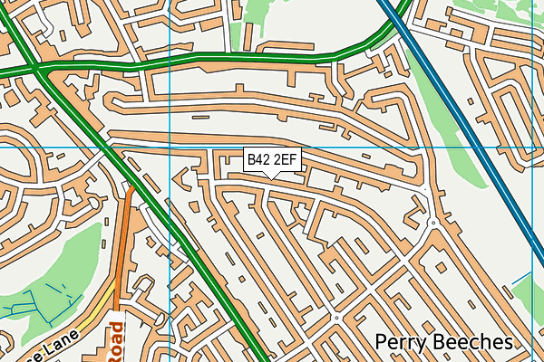 B42 2EF map - OS VectorMap District (Ordnance Survey)
