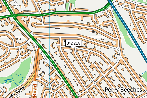 B42 2EG map - OS VectorMap District (Ordnance Survey)