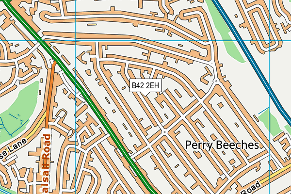 B42 2EH map - OS VectorMap District (Ordnance Survey)
