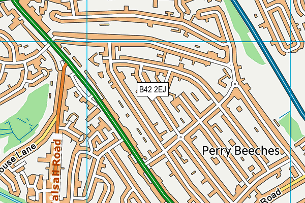 B42 2EJ map - OS VectorMap District (Ordnance Survey)