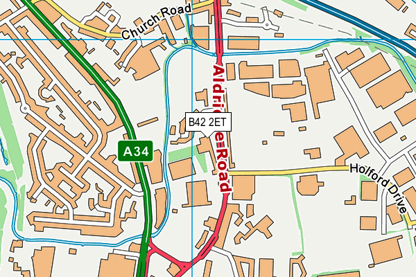 B42 2ET map - OS VectorMap District (Ordnance Survey)