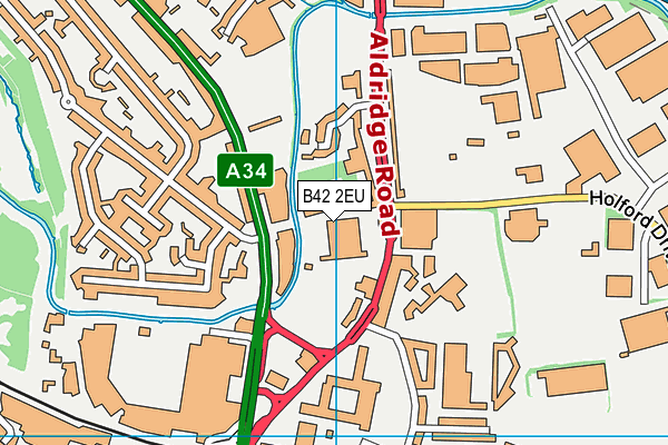 B42 2EU map - OS VectorMap District (Ordnance Survey)