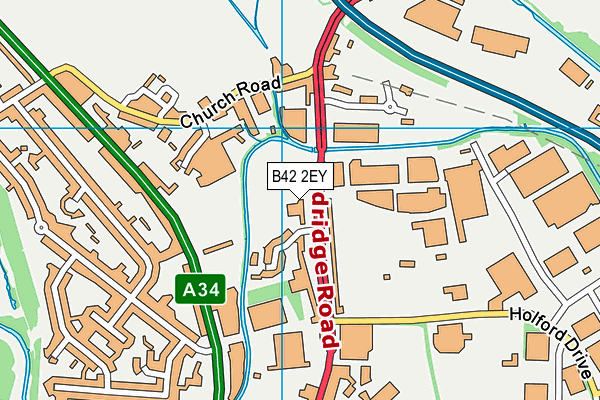 B42 2EY map - OS VectorMap District (Ordnance Survey)