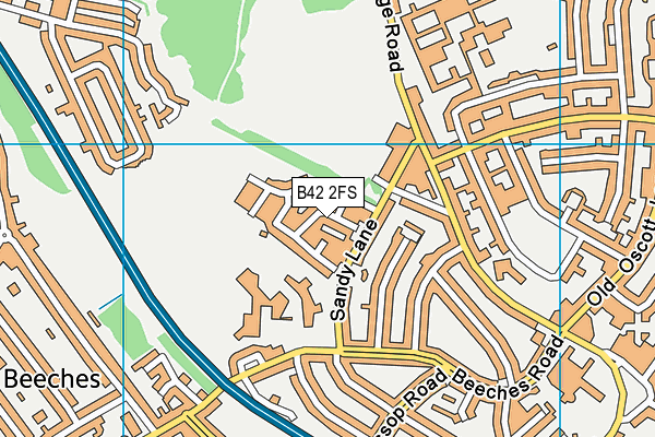 B42 2FS map - OS VectorMap District (Ordnance Survey)