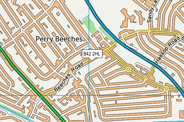 B42 2HL map - OS VectorMap District (Ordnance Survey)