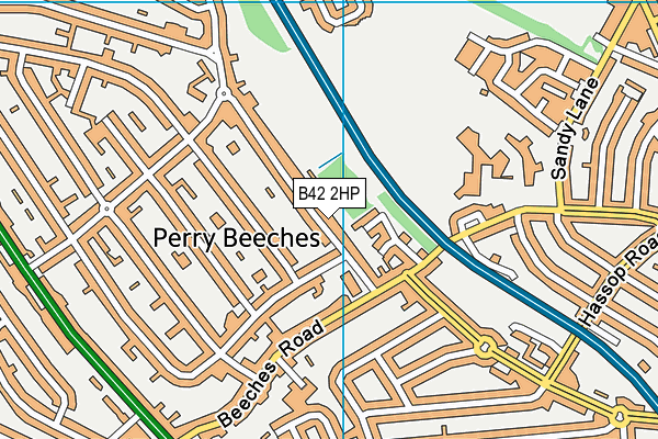 B42 2HP map - OS VectorMap District (Ordnance Survey)