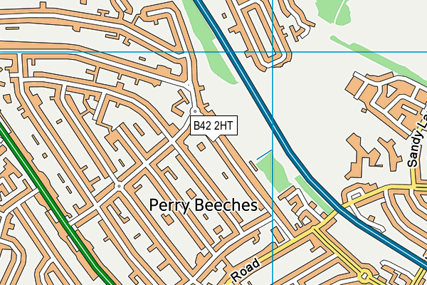 B42 2HT map - OS VectorMap District (Ordnance Survey)