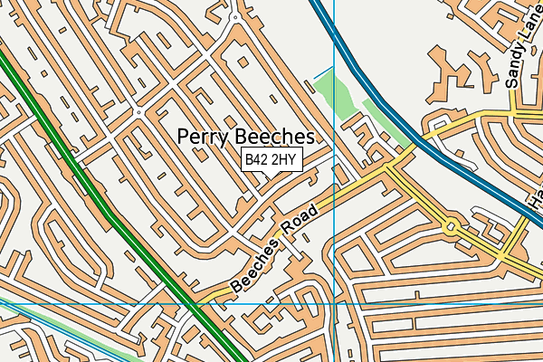 B42 2HY map - OS VectorMap District (Ordnance Survey)