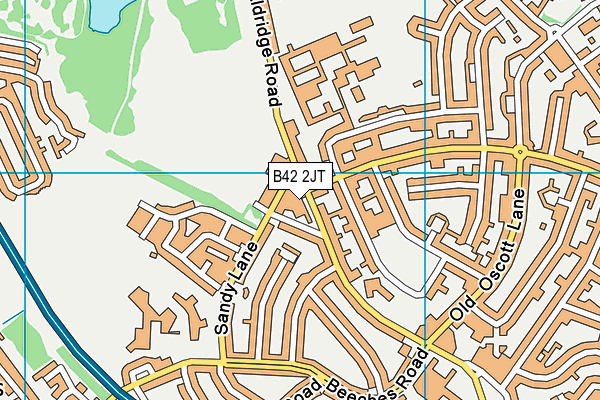 B42 2JT map - OS VectorMap District (Ordnance Survey)