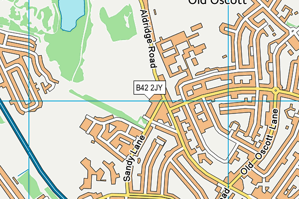 B42 2JY map - OS VectorMap District (Ordnance Survey)