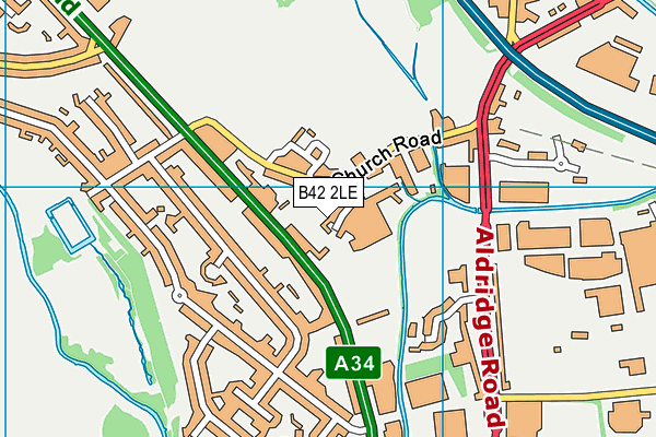 B42 2LE map - OS VectorMap District (Ordnance Survey)