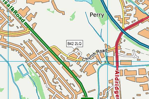 B42 2LQ map - OS VectorMap District (Ordnance Survey)