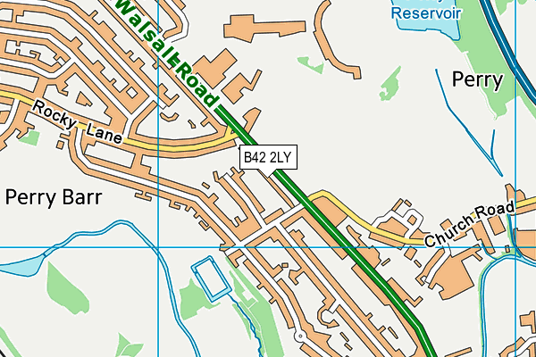 B42 2LY map - OS VectorMap District (Ordnance Survey)