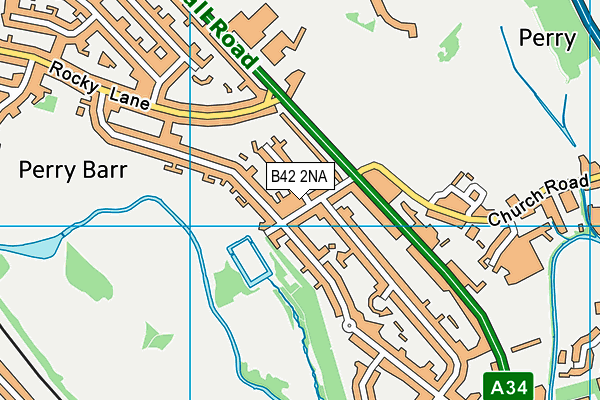 B42 2NA map - OS VectorMap District (Ordnance Survey)