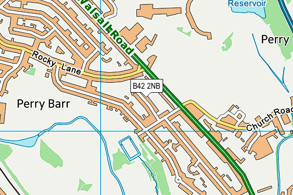 B42 2NB map - OS VectorMap District (Ordnance Survey)