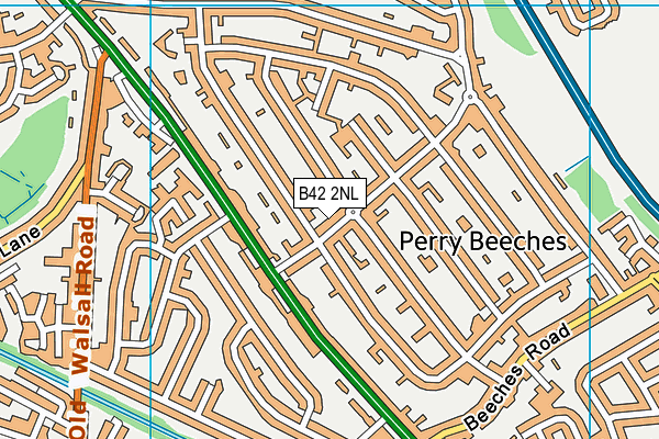 B42 2NL map - OS VectorMap District (Ordnance Survey)