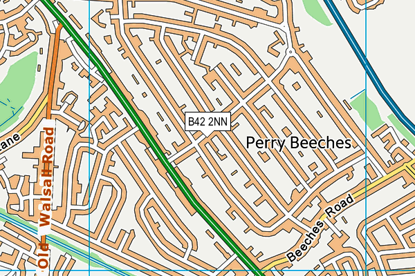 B42 2NN map - OS VectorMap District (Ordnance Survey)