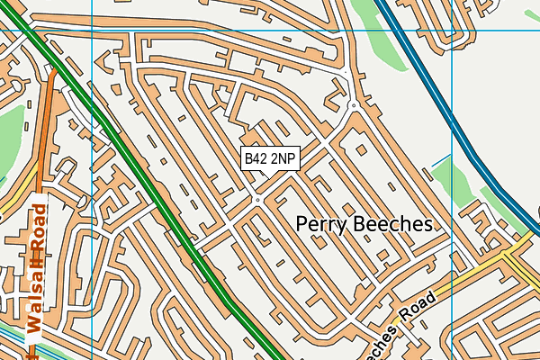 B42 2NP map - OS VectorMap District (Ordnance Survey)