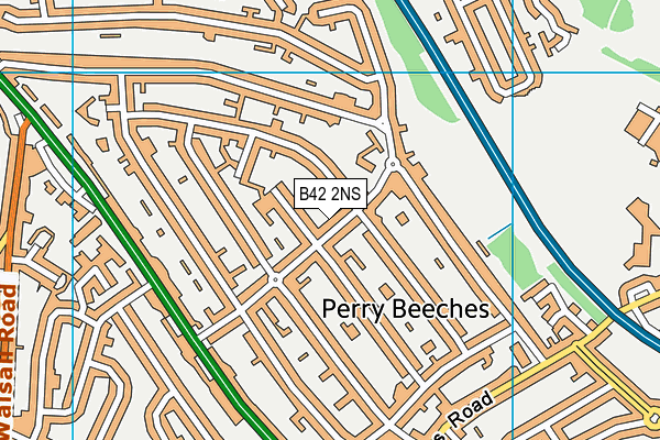 B42 2NS map - OS VectorMap District (Ordnance Survey)